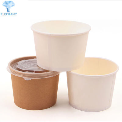 Two Layers PE Coated Paper Ice Cream Sundae Cups Flexo Printing